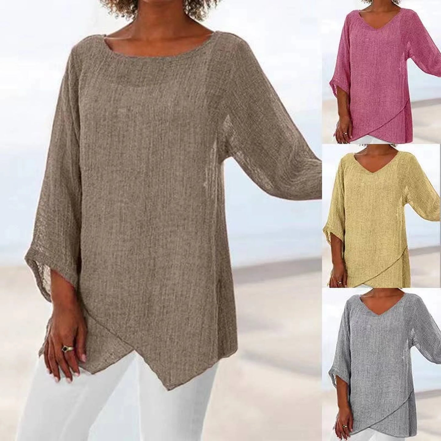 Handmade Dress - 100% Linen Simple Design Top