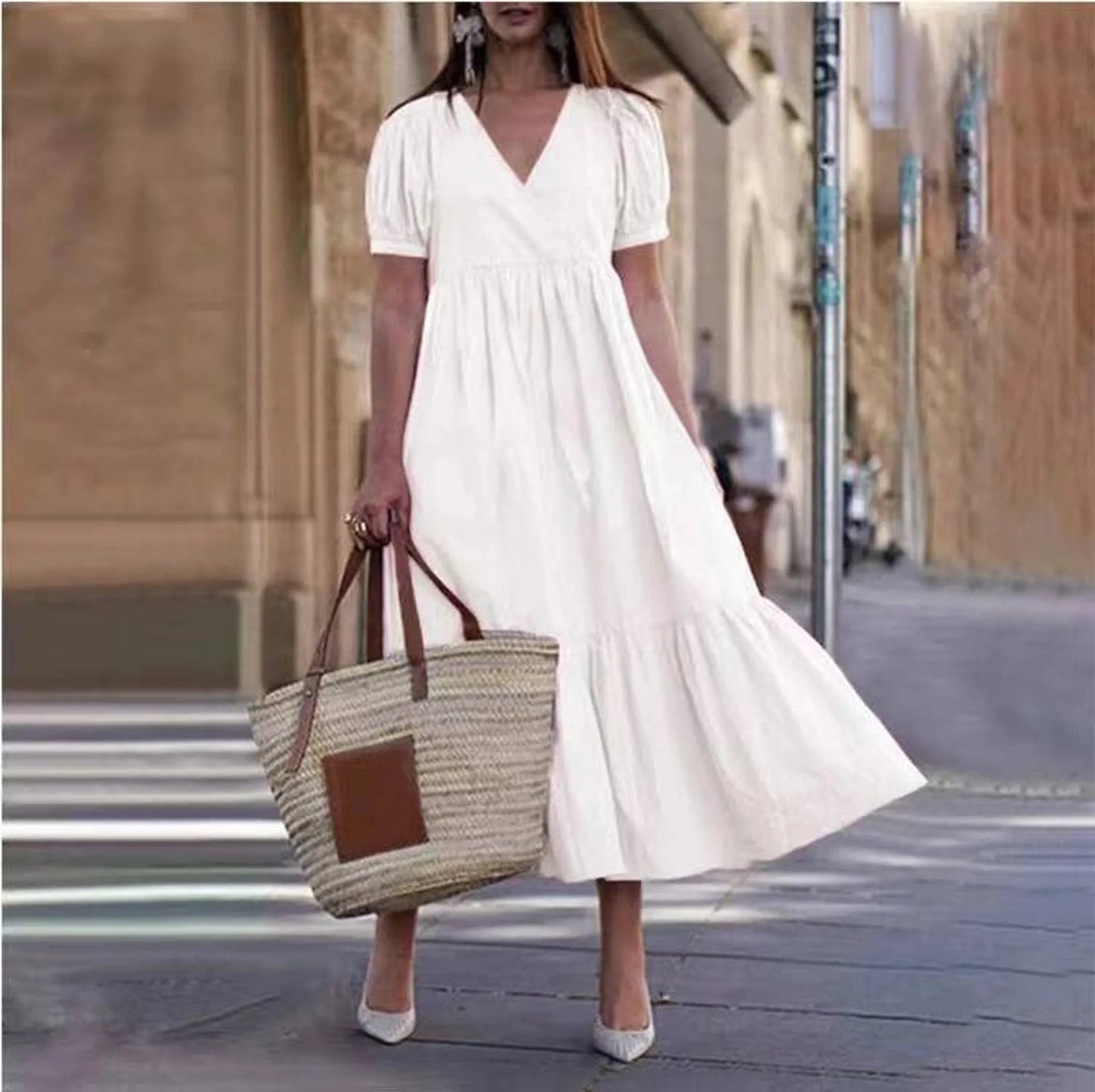 Handmade- New Design 100% Linen Wrap Dress