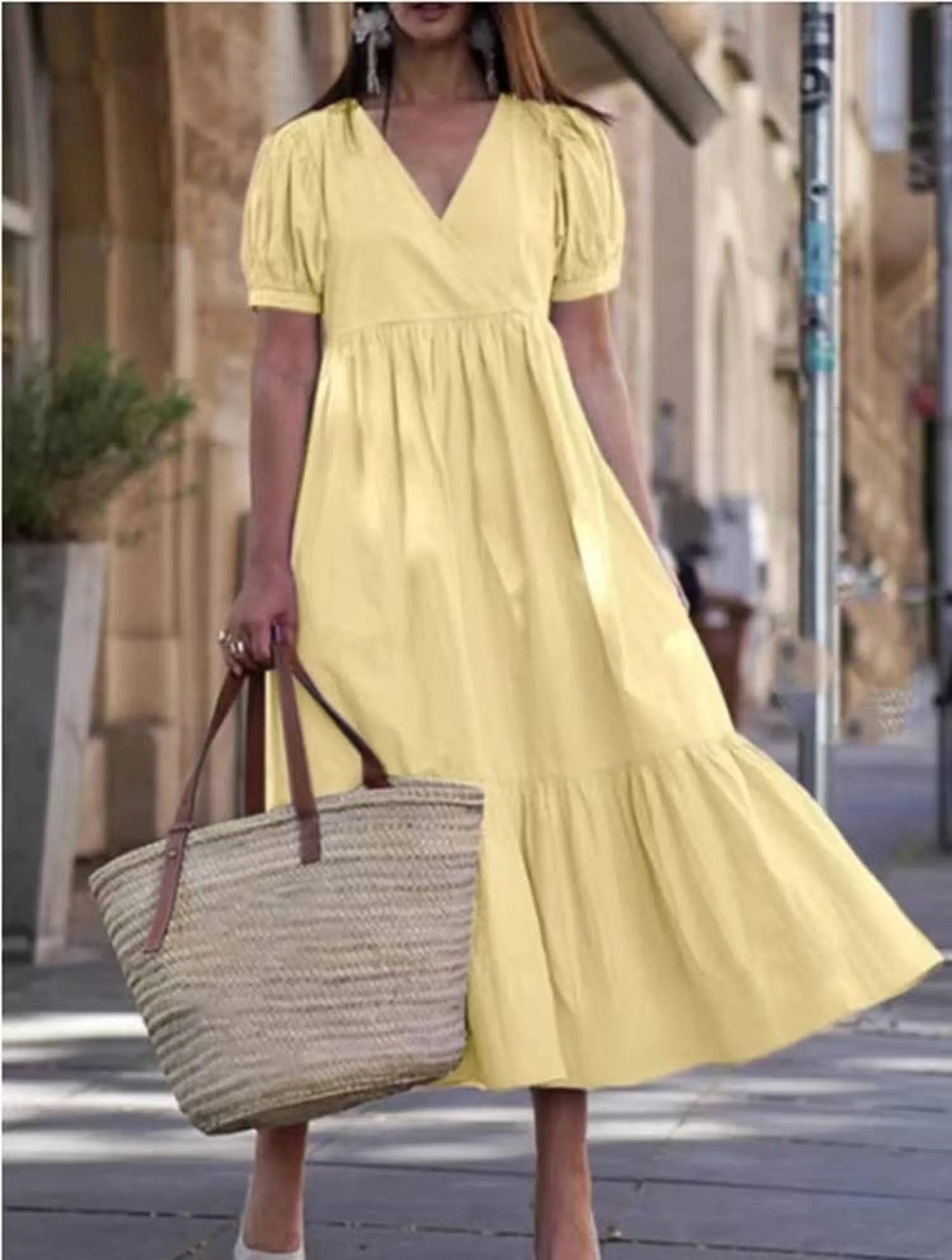 Handmade- New Design 100% Linen Wrap Dress