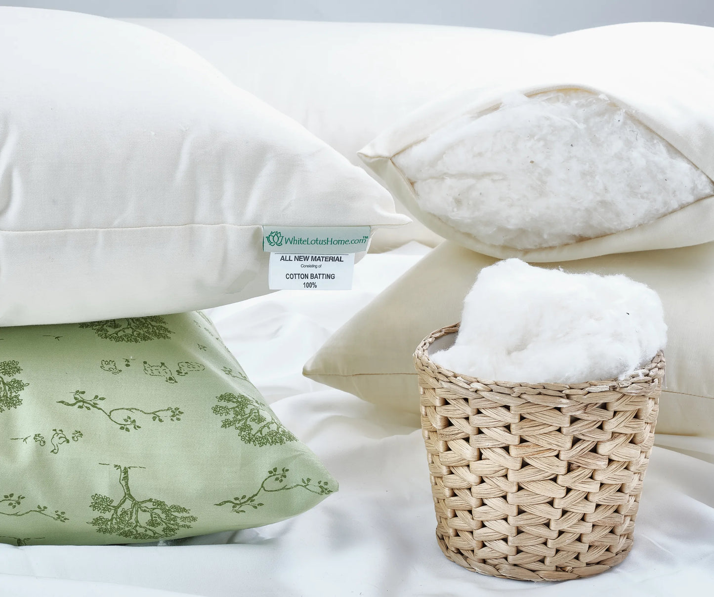 100% GOTS Organic Cotton Pillow w/zip