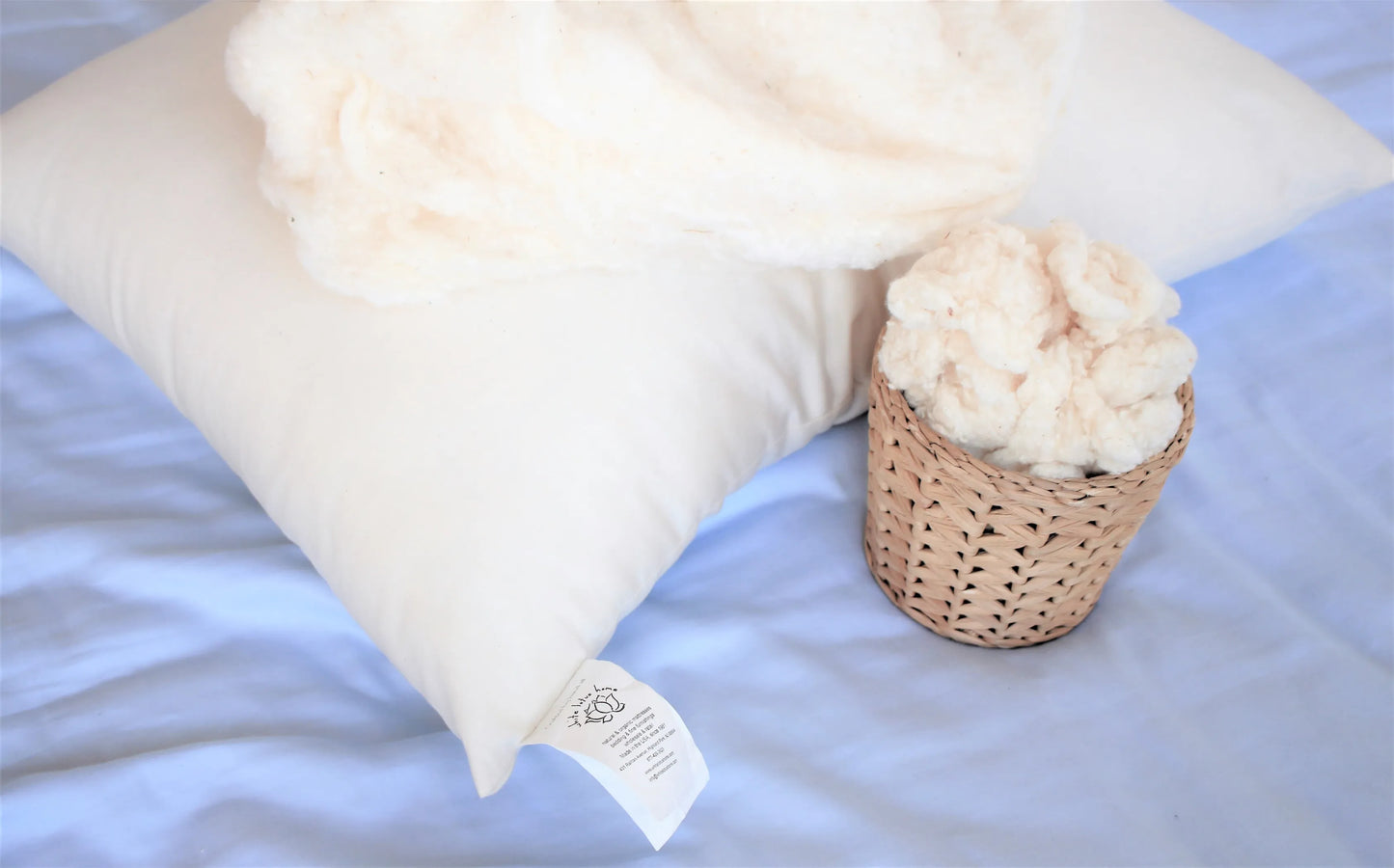 100% GOTS Organic Cotton Pillow w/zip