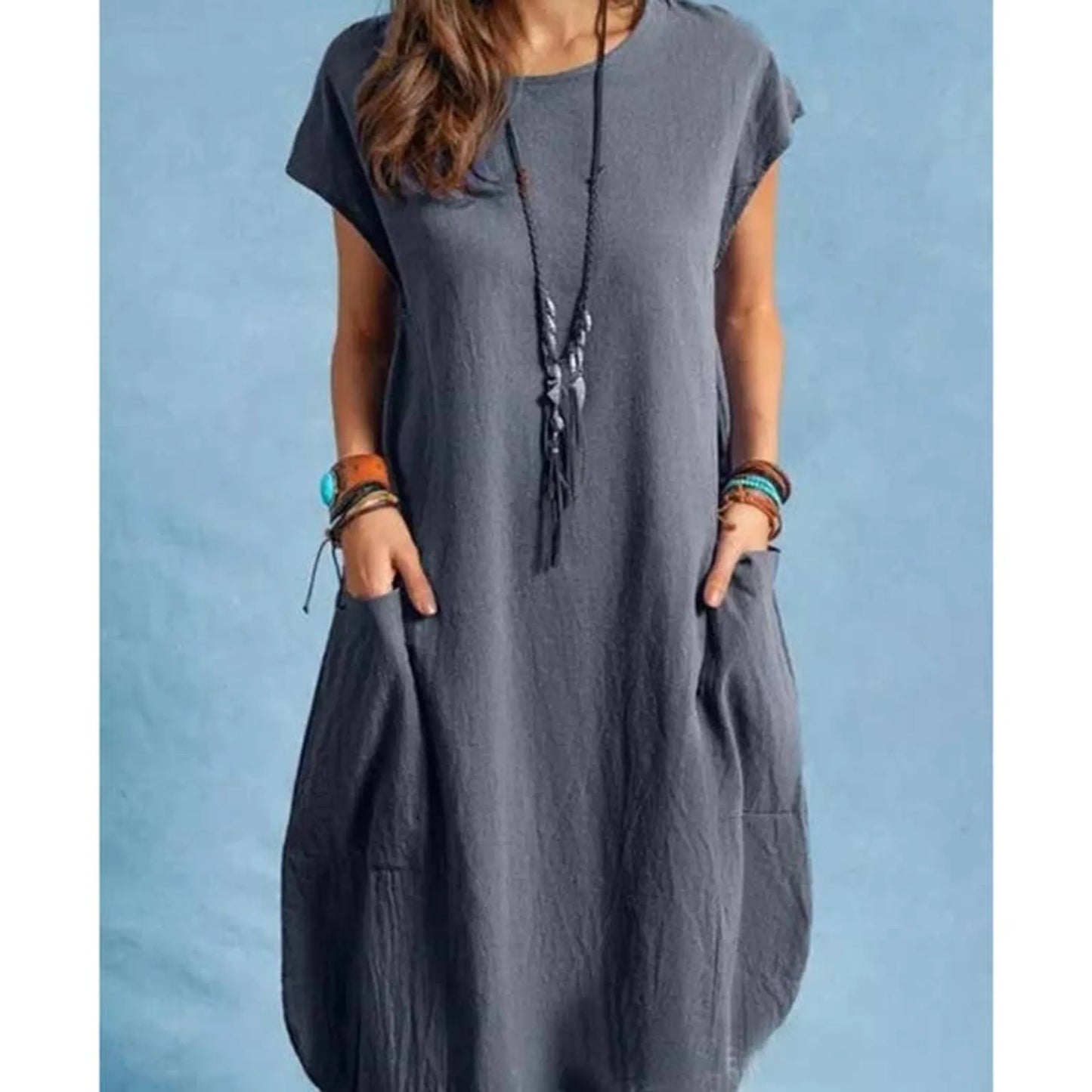 100% Linen Dress Maxi Dress Own Design Style 30