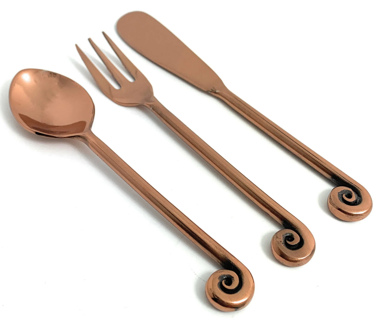 Vibhsa Breakfast Flatware Set of 6 Pieces (Treble Note, Copper)