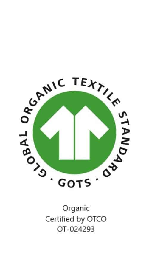100% GOTS Certified Organic Cotton Pillow w/zip