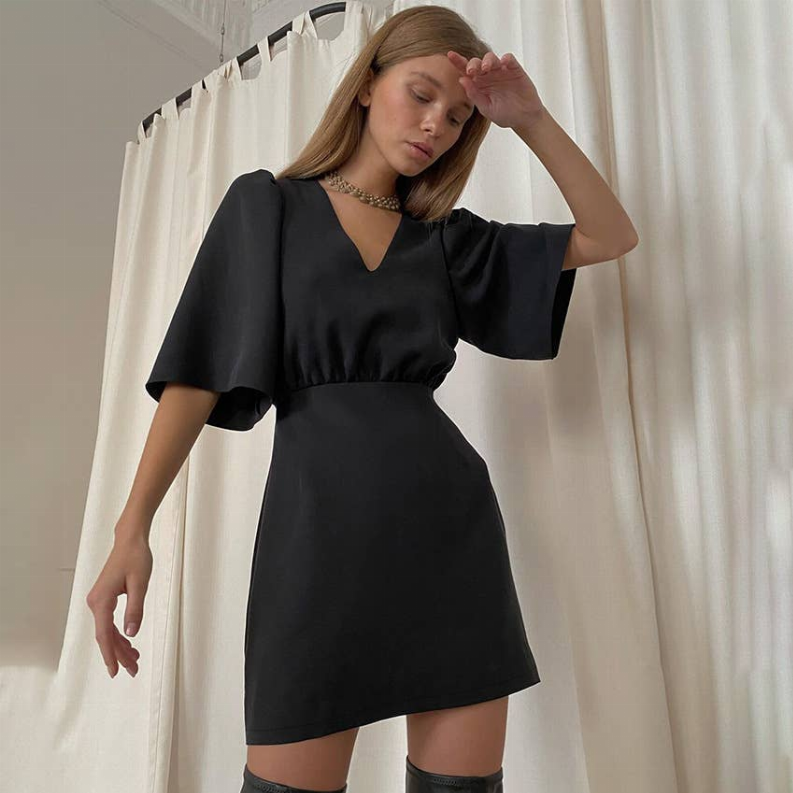 100% Linen Mini Dress Style 52