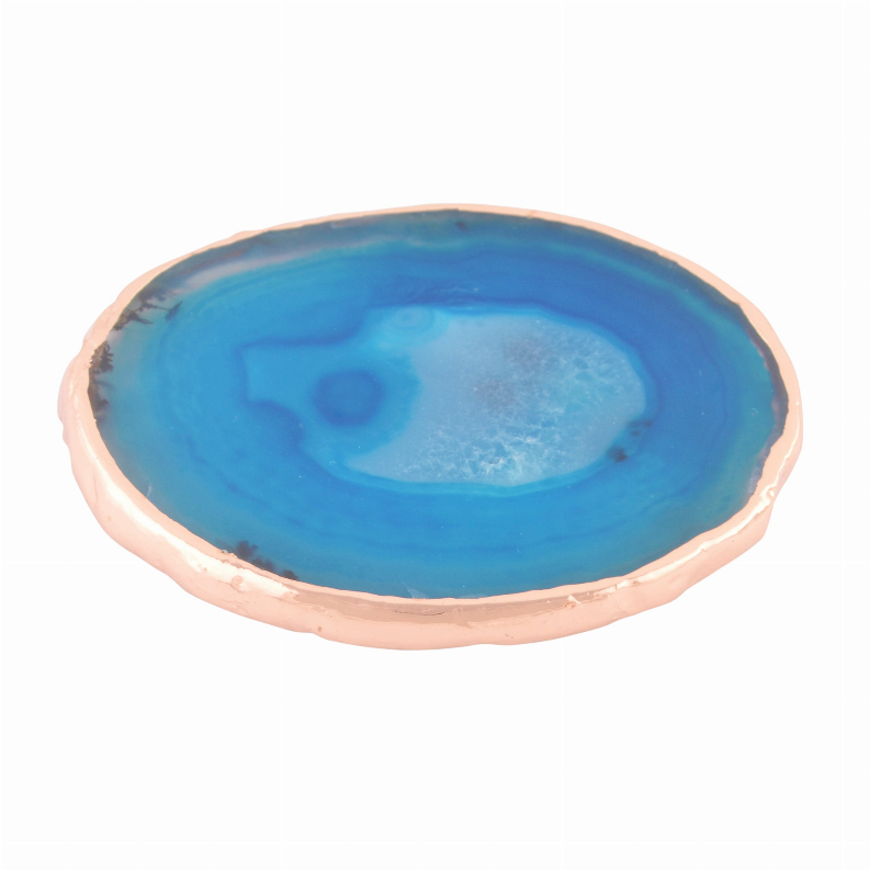 4-Piece Agate Coaster Set in Blue, Pink, Green, Purple, or Brown
