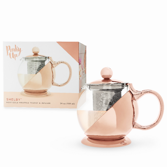 Rose Gold Wrapped Teapot & Infuser