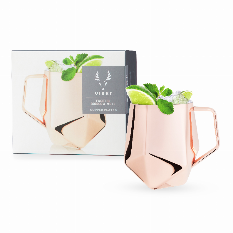 Copper Faceted Moscow Mule Mug